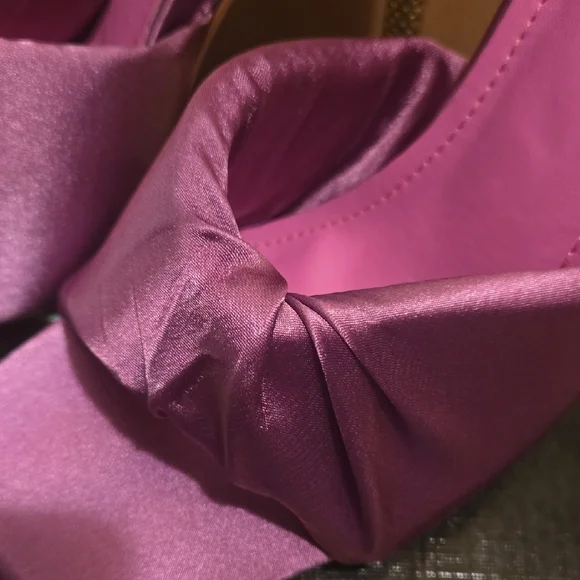 Cape Robbin Satin Heels with Gold Stiletto - Picture 7 of 7